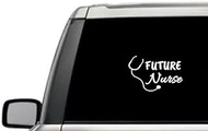 Future Nurse Stethoscope Motivational Inspirational Relationship Professional Quote Window Laptop Vinyl Decal Decor Mirror Wall Bathroom Bumper Stickers for Car 5.5” Inch