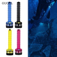 GUOOL Scuba Diving Flashlight, Dive Torch Waterproof Handheld Professional Submarine Light LED Dive 
