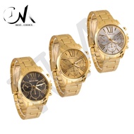 {Miracle Watch Store} WM MK นาฬิกาคู่รักเงินสีทองสแตนเลสสำหรับผู้ชายผู้หญิง