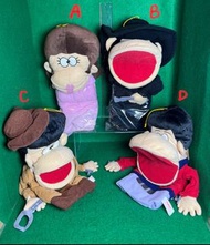 (各售$89）全新絕版  BANPRESTO (2002) Lupin the Third 雷朋三世 魯邦三世 Puppet 布偶手偶毛公仔 齊一套四款/隻  (約高28cm)