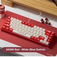 Bàn Phím Cơ Hotswap AJAZZ AK680 - Bàn Phím Gaming Có Dây Thiết Kế 68 Phím Cơ Và Đèn LED Rainbow