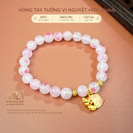 Ngoc Dan Tam - Tuong Vi Nguyet Hoa Bracelet 8mm 5A Mixed with Nine-Tailed Fox Charm - Fire Element &