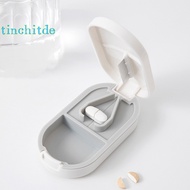 [TinchitdeS] Medicine Pill Cutter Box Portable Drug Box Useful Grinder Splitter Medicine Pill Holder Tablet Cutter Splitter Divider Pill Case [NEW]