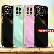 For Honor X6 B X6B A X6A X 6 X9 X8 X9B X8B 2024 Phone Case Solid Color Electroplate Simple Plated Fr
