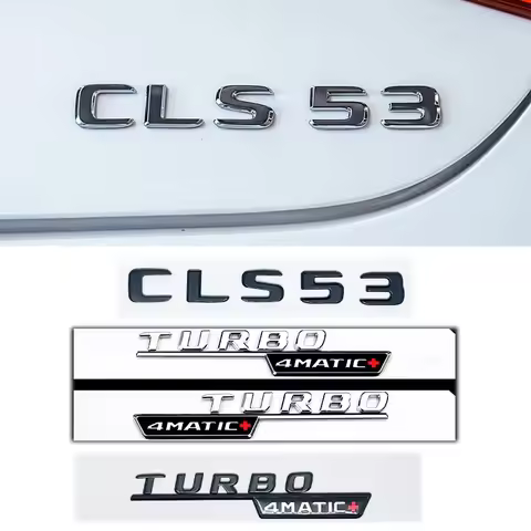 Letters CLS53 Turbo 4matic+ Emblem for Mercedes Benz AMG C257 Car Styling Fender Trunk Nameplate Log