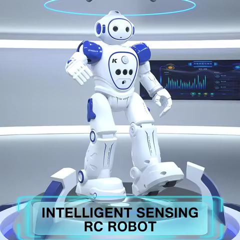 Smart Gesture Control RC Robot, Walking & Sliding Modes, Programmable, Auto Demo, Patrol, Songs & Da