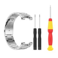 全城熱賣 - 適用於 華米 Amazfit T-Rex A1918 三株不銹鋼錶帶 配工具刀（銀色）