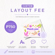 Custom Layout & Design Fee | Personalized Stationery