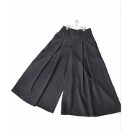 (A SPACE)Preloved ISLEE Women Wide Leg Culottes High Waist Loose Palazzo Pants Elegant Office Wear