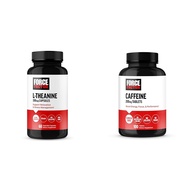 L-Theanine 200mg and Caffeine 200mg Supplement Bundle for Stress Relief, Energy, Focus, and Performa