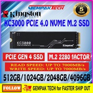 Kingston KC3000 M.2 2280 NVME GEN4 PCIE 512GB/ 1TB/ 2TB SSD