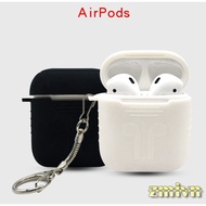 Airpod/Airpods silicone case protects Apple Bluetooth headphones with metal strap