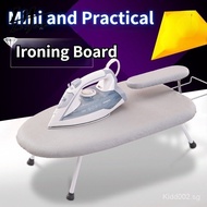 Foldable Desktop Ironing Board Portable Mini Iron Board with Board Cover and Iron Rest Thick Folding Legs Washable Anti-Heat Backing Tabletop Furniture