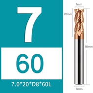 เอ็นมิลคาร์ไบด์ 4 ฟัน เคลือบสีทองแดง - CARBIDE END MILL