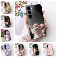 For ITEL C671L Case For ITEL City 100 Cover Silicone Cute Cat Luxury Flowers Cool Painted Soft Phone