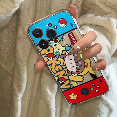 Cute Games Console P-Pokemon Phone Case For iPhone 17 16 15 14 13 12 11 Pro Max XR XS MAX 7 8 PLUS M