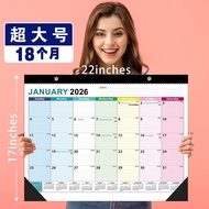 L6WC 大号英文版挂历 2025-2026 Large Desk Calendar, Big班台历, 简约爆款 Countdown Calendar, Wall & Desktop Planner,