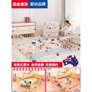 JollyBaby Baby Playpen Indoor Floor Baby Walking Crawling Safety Fence Solid Wood Children's Fence