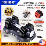 SellinCost FitExperte 11kg Automatic Adjustable Dumbbell Set 5lb-25lb / 2.5kg-11kg Weighlifting Muscle Fitness Strength Training Alat Angkat Berat Select Tech Dumbbell Selecttech Dumbbell AD525