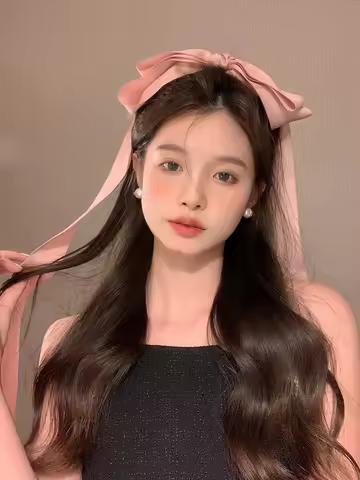 Jennie's Oversized Bow Hair Clip For Girls Ballet Style Ribbon Spring Clip Headdress And Ribbon Edge