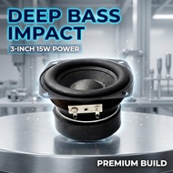 Subwoofer Speaker Bass Padu 3 Inci 15W 4 Ohm Mini Woofer Kecil Kereta PC Rumah Murah Driver Audio Ak