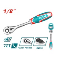 【TOTAL】1/2" Ratchet Wrench (72T / Cr-V + Cr-Mo) Tools THT106126