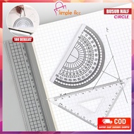 DO-A108 Transparent Plastic Protractor 180 Degree Multifunctional 180 Half Circle Ruler/