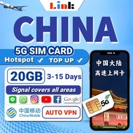 China Travel SIM Card with Auto VPN 【20GB HIGH SPEED DATA】 中国上网卡 3 - 15 days - [Travel SIM Card] Pre