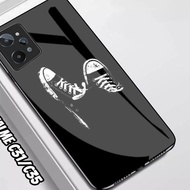 Most Sales.. Realme C31 Realme C35 Glass Softcase [K04] All Black Motif - Realme C31 Realme C35 Hp C