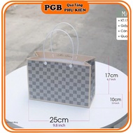 Ivory paper gift bag in many colors Size 25*17* 9cm with super beautiful color printing to hold fash