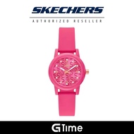 [Authorized Dealer] Skechers SR8102 Women's Quartz Pink Silicone Strap Watch Jam ori skechers Jam wa