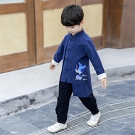 AISAMEFEใหม่ปีเด็กชุดมังกรสไตล์จีนเย็บปักถักร้อยรูปแบบ2Pcsชายชุดแฟชั่นสไตล์ใหม่3-8Yเสื้อผ้าเด็ก