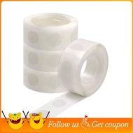4 Rolls Glue Point Balloon Glue Removable Adhesive Dots Double Sided Dots of Glue Tape for Balloons 