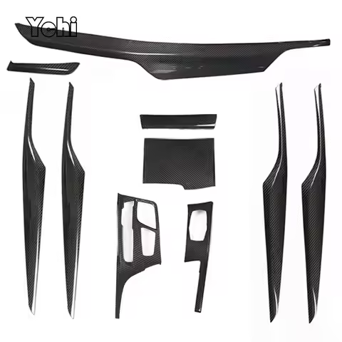 Real Carbon Fiber For BMW 5 Series G30 G32 G38 F90 M5 6GT 2018-2023 Car Center Console Dashboard Tri