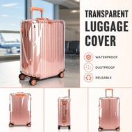 Luggage Cover Transparent PVC Waterproof Dustproof Suitcase Protector Sarung Bagasi 20 To 30 Inch