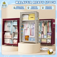 Almari Baju Wardrobe Clothes Organizer Rack Adjustable Storage Shelf Kids Baby Clothes Cupboard Spac