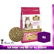 Icats Indoor Long Hair (Cat Food) 1KG (REPACK)