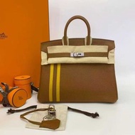 Hermes Birkin25 Gold Togo PHW Stamp C