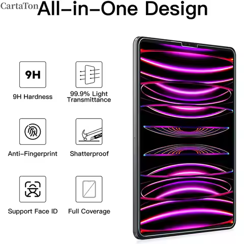 2Pcs Tempered Glass Screen Protector Cover For Ipad Pro 11 2018 2020 2021 2022 Tempered Film For iPa