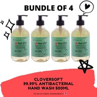 {Bundle of 4] Cloversoft 99.99% Antibacterial Hand Wash 500ml