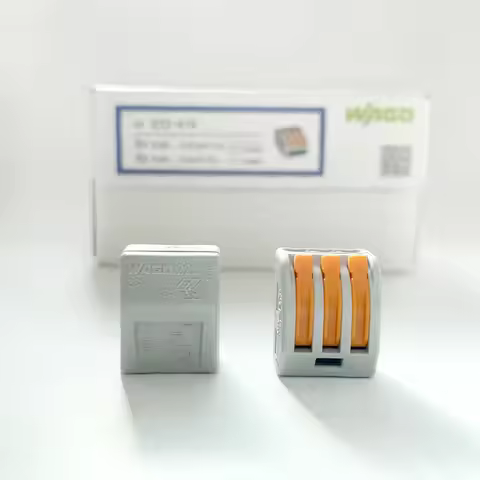 20PCS WAGO 222-413 wiring terminal with operating rod wire connector 4 mm ² 3-wire maximum 40 ° C 2,