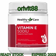 Healthy Care Vitamin E 500 Iu Vitamin E 500Iu 200 Kapsul New Stock
