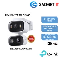 TP-LINK TAPO C246D DUAL-LENS 2K INDOOR OUTDOOR PAN/TILT WIFI CAMERA SMART TRACKING IP65 SMART NIGHT 