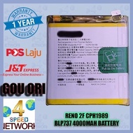 OP Reno 2F CPH1989 BLP737 4000mAh Battery Reno2 Reno2F 2 F BLP 737 re no 4000 Bateri Batery Charger 