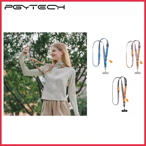 PGYTECH LinkGo Phone Photography Strap Webbing Phone Lanyard Crossbody with Lens Cloth, Anti Theft a
