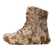 ใหม่ Cross-Border Mens Camouflage Desert Boots High-Top Jungle การล่าสัตว์กลางแจ้ง Trekking รองเท้าป