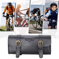 oc Front Bike Bag Folding Bike Handlebar Pouch Stylish Faux Leather Bicycle Handlebar Bag for Mountain Road Bikes Convenient Bike Accessory for Southeast Asian Riders