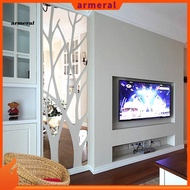 [New]  1 Set Tree Pattern Mirror Wall Stickers Smooth Surface Acrylic TV Background Wall Decal Sticker Home Decor