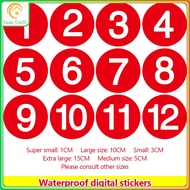 Round Stickers Waterproof Number Stickers 1~100 PVC Stickers Number Stickers Number Stickers for Din