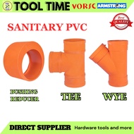 SANITARY ORANGE FITTINGS PVC ORANGE TEE WYE BUSHING REDUCER